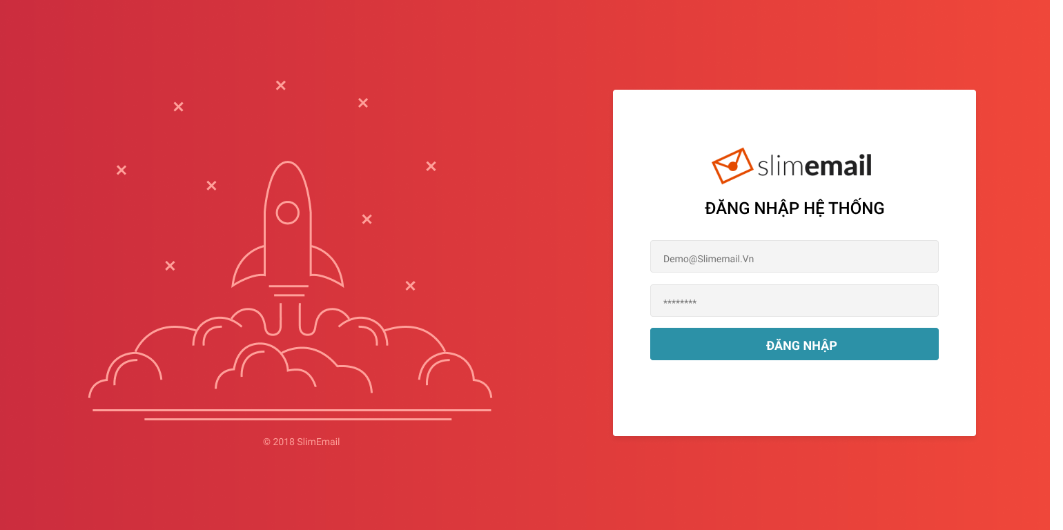 Màn hình đăng nhập SlimEmail